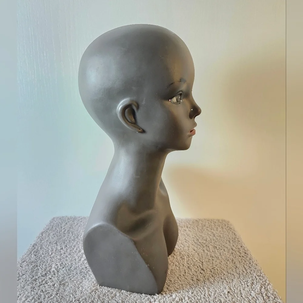 Mannequin Head With Bust For Wigs and Display Jewelry Ears Pierced - Picture 6 of 7